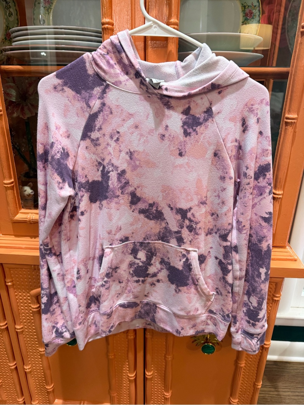 Athleta Girl Pink and Purple Tie-Dye Hoodie
